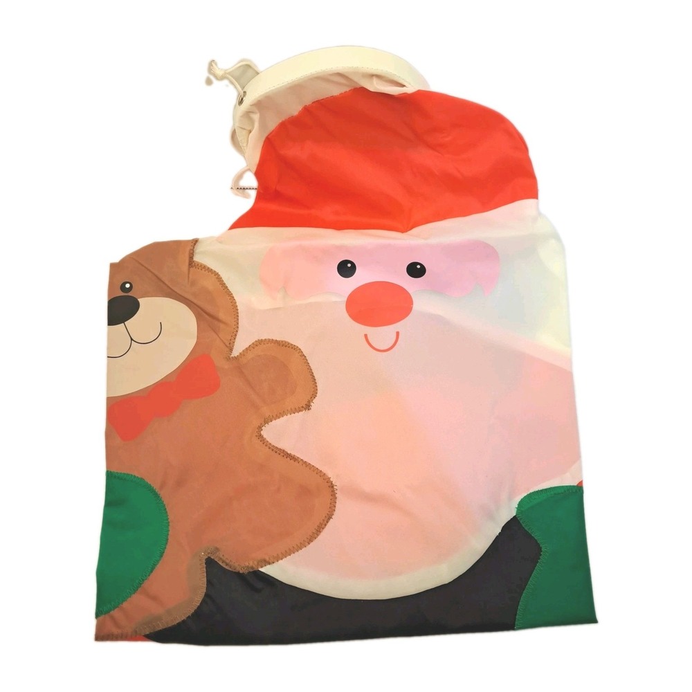 Avon Christmas Santa is On His Way With Teddy Bear Windsock New!